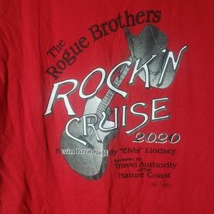 The Rogue Brother's Rock'n Cruise 2020 Tshirt Kevin Brooks-Billy "Elvis" Lindsey
